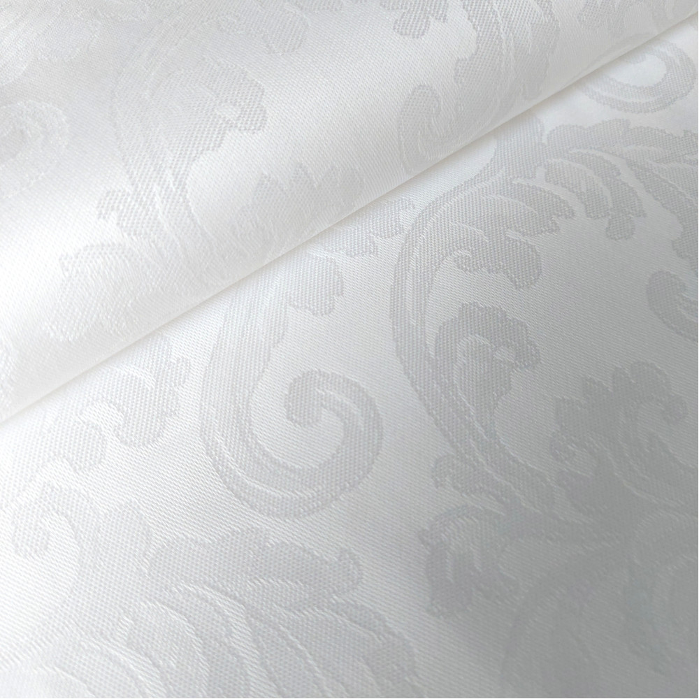 White Fiandra Cotton Fabric - Width 180 cm